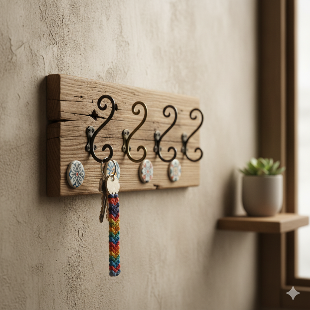 Ideias Criativas para Personalizar seu Porta-Chaves de Madeira