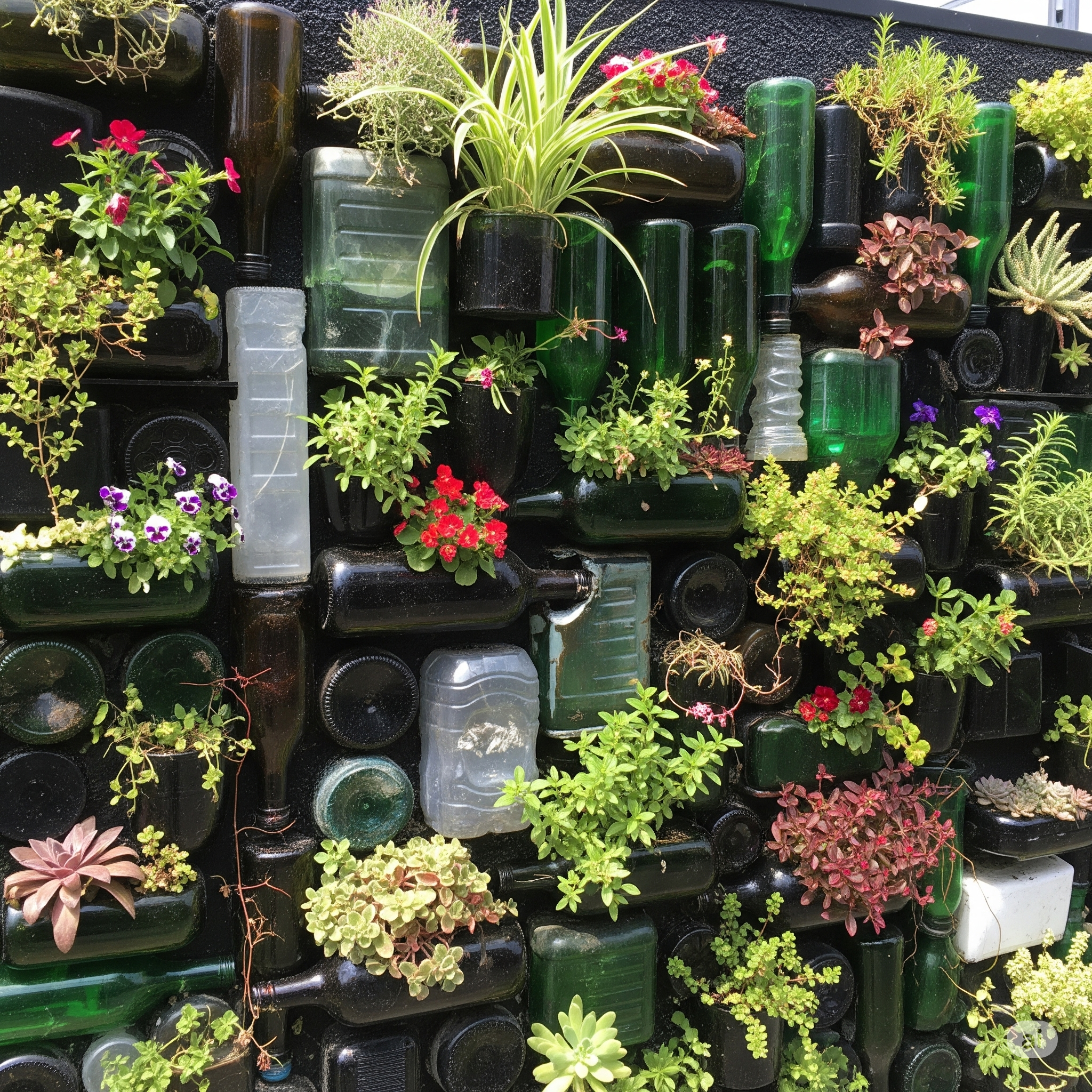 Dicas para criar jardins verticais ou terrários usando vidros e materiais reaproveitados