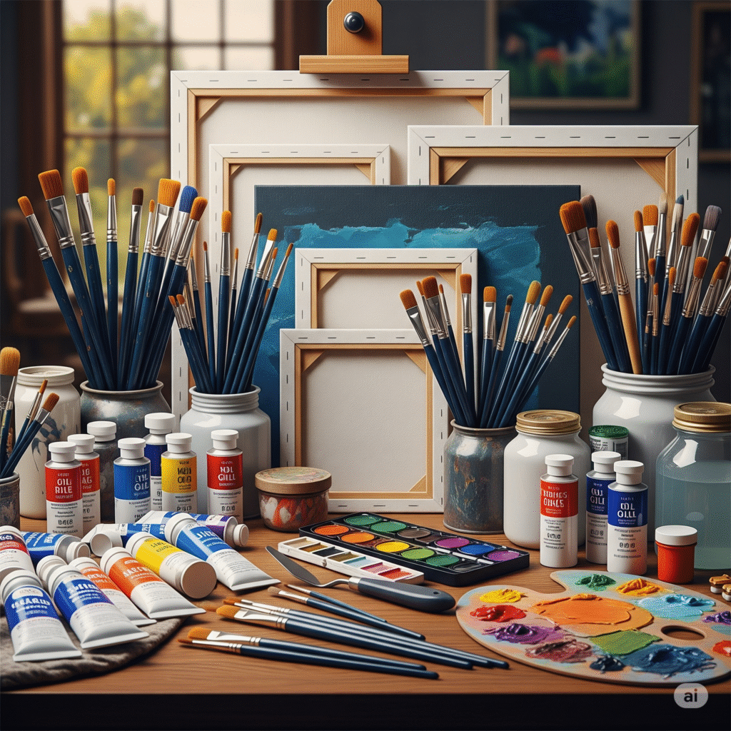 Como escolher o melhor material para pintura: tintas, pincéis e papéis