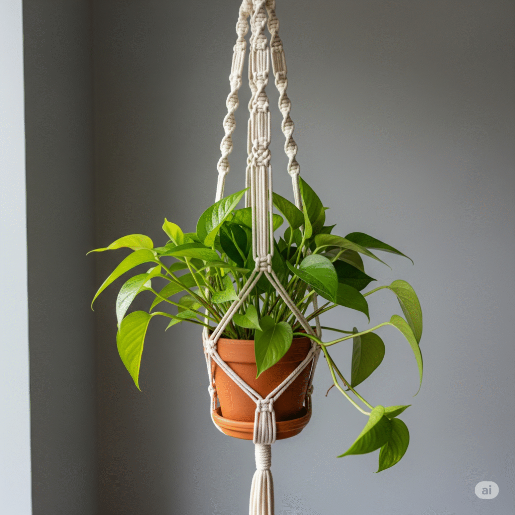 Decoração Verde: Como Integrar Seus Suportes de Plantas em Macramê na Estética do Lar
