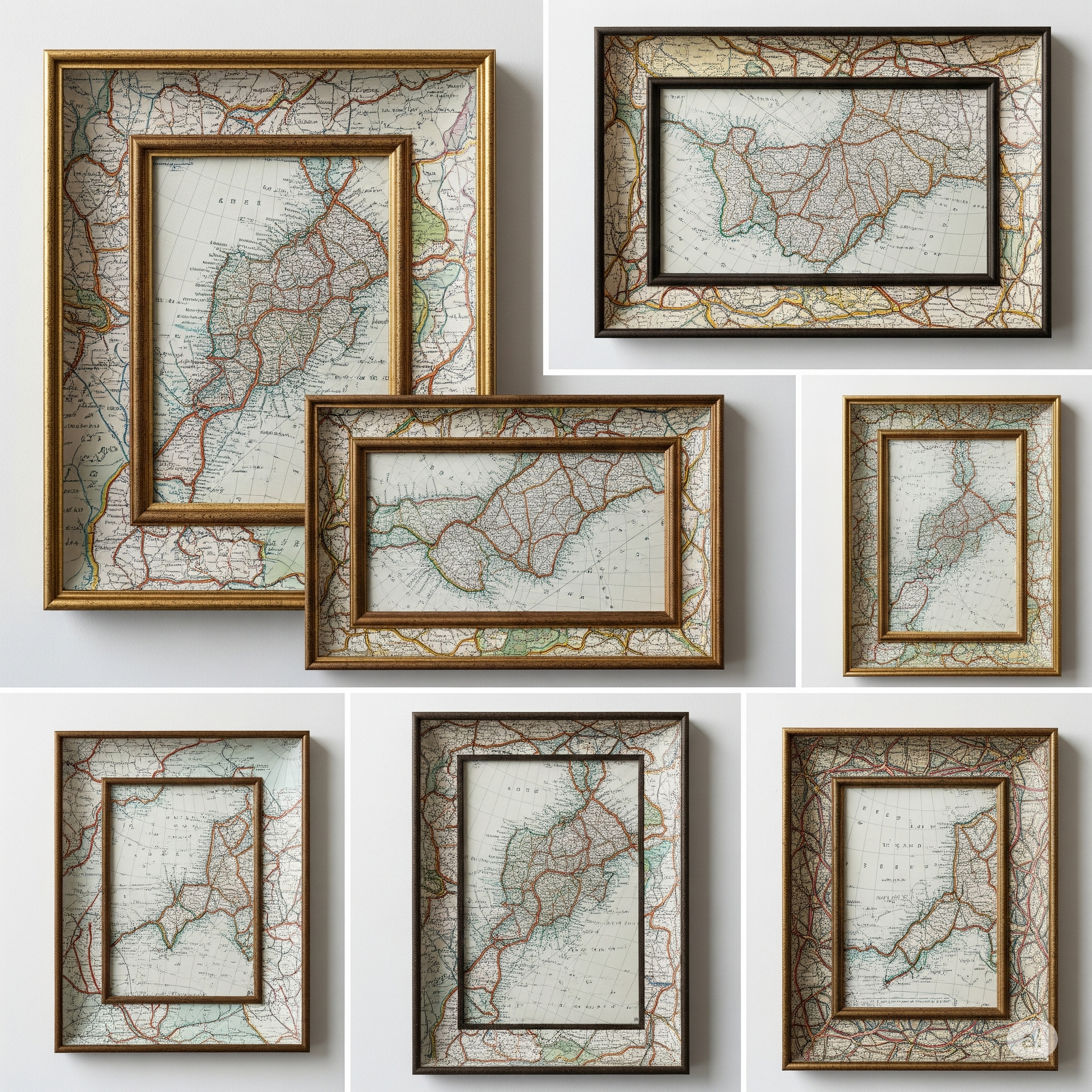Dicas de como usar mapas antigos para criar quadros personalizados