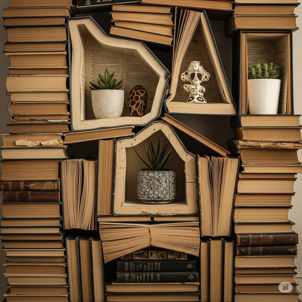 Desvende o Potencial Oculto: A Arte de Reaproveitar Livros para Decoração