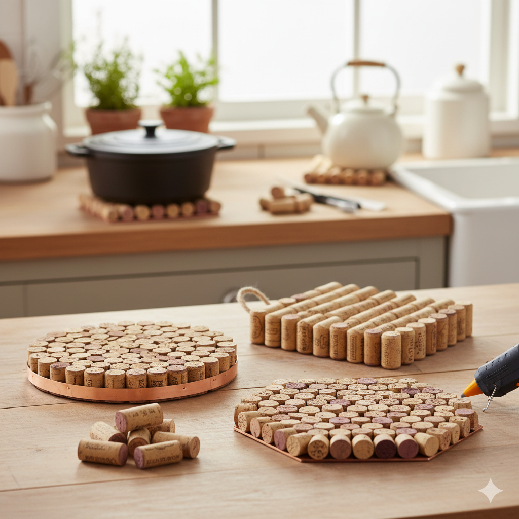 Por Que Criar um Descanso de Panela com Rolhas de Vinho?