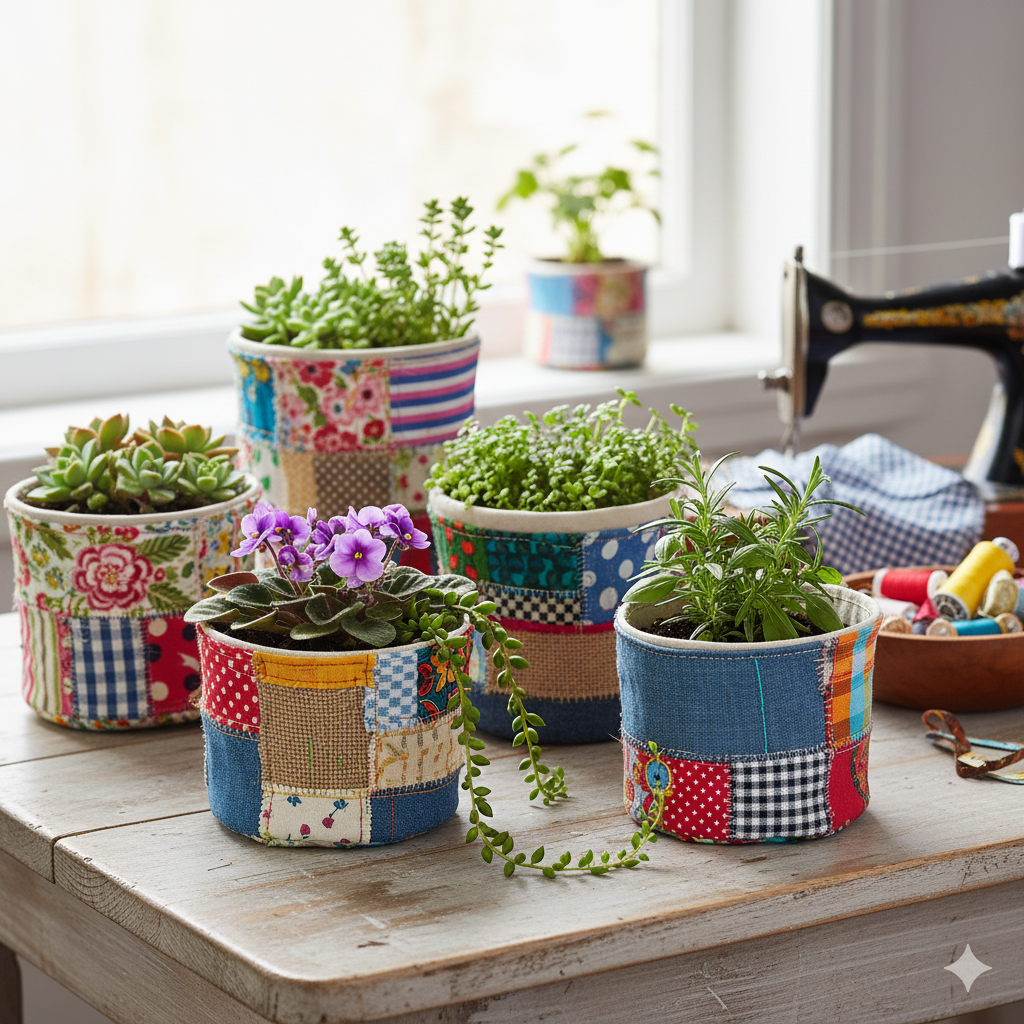 Passo a passo: Como fazer cachepô de tecido sem segredo