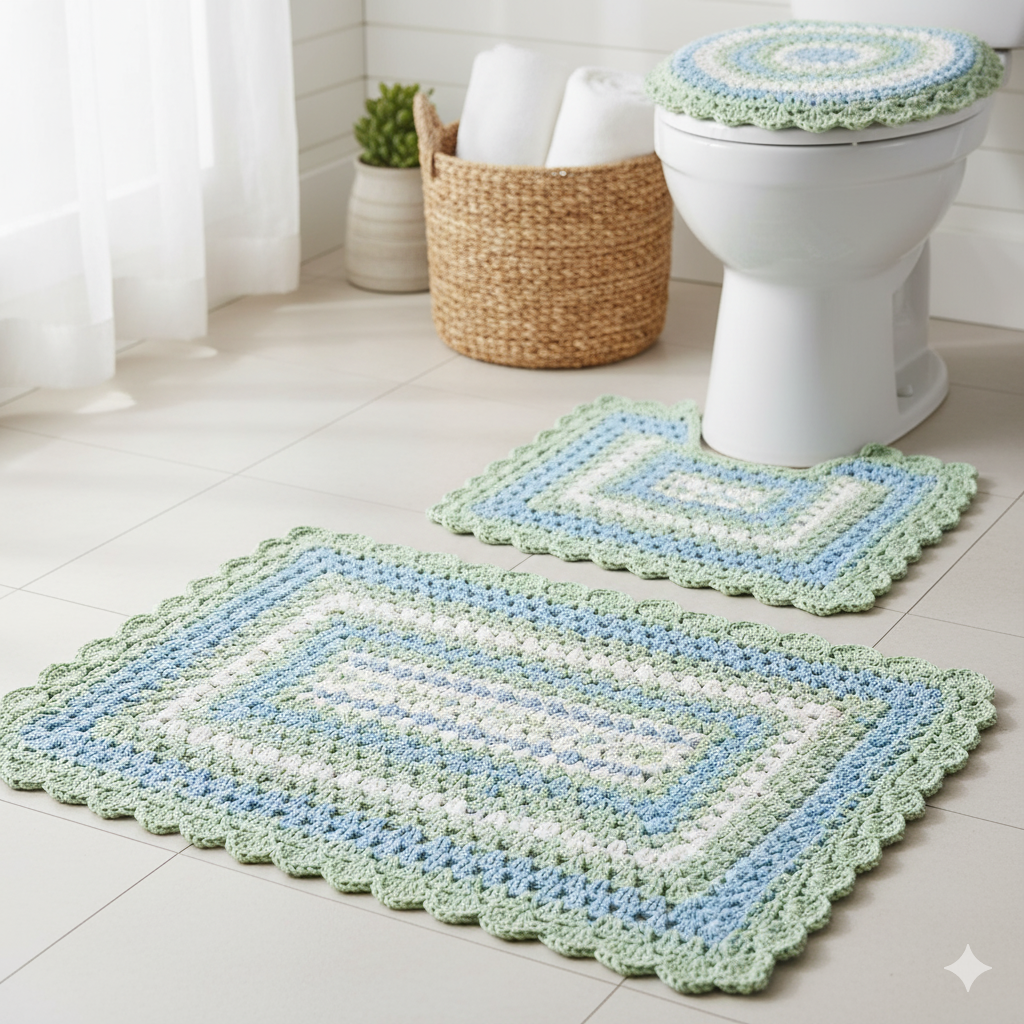 Guia para o Jogo de Banheiro com Tecido (Técnica de Retalhos/Frufru)