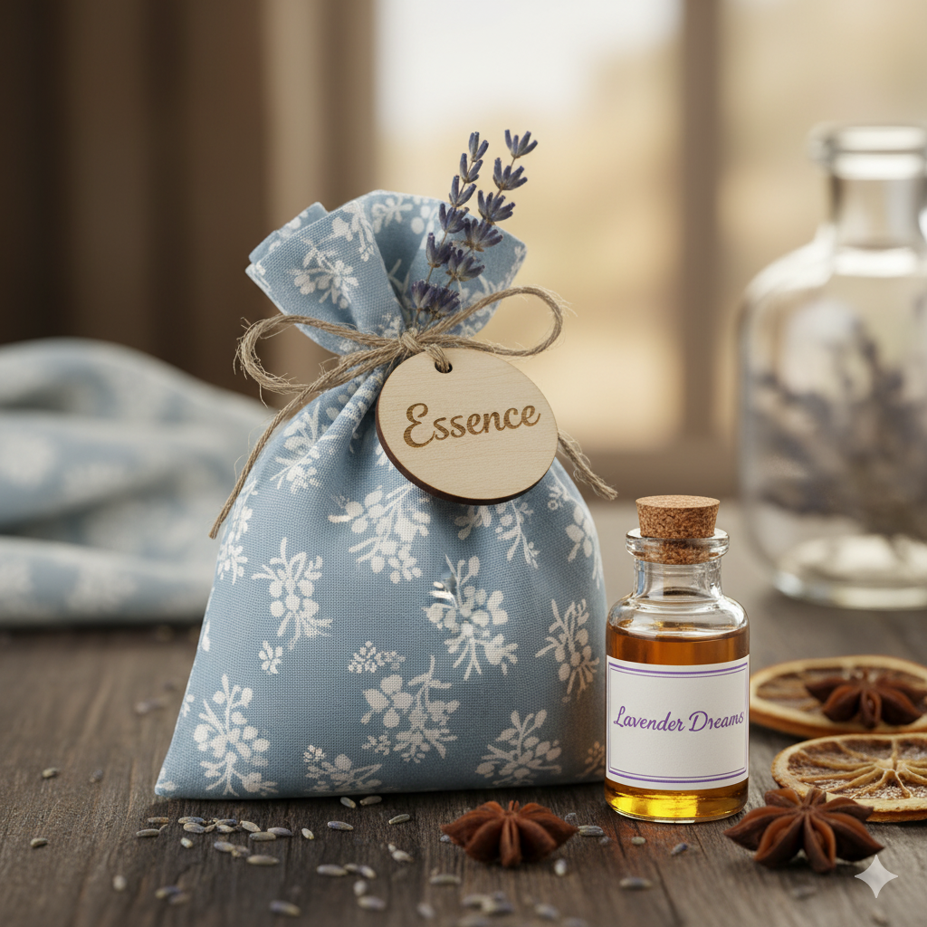 Passo a passo para criar sachês perfumados com tecido e essência