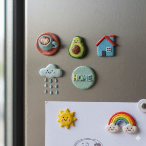 Faça você mesmo: imãs de geladeira com biscuit