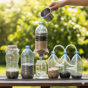 Como criar filtros de água caseiros com garrafas PET