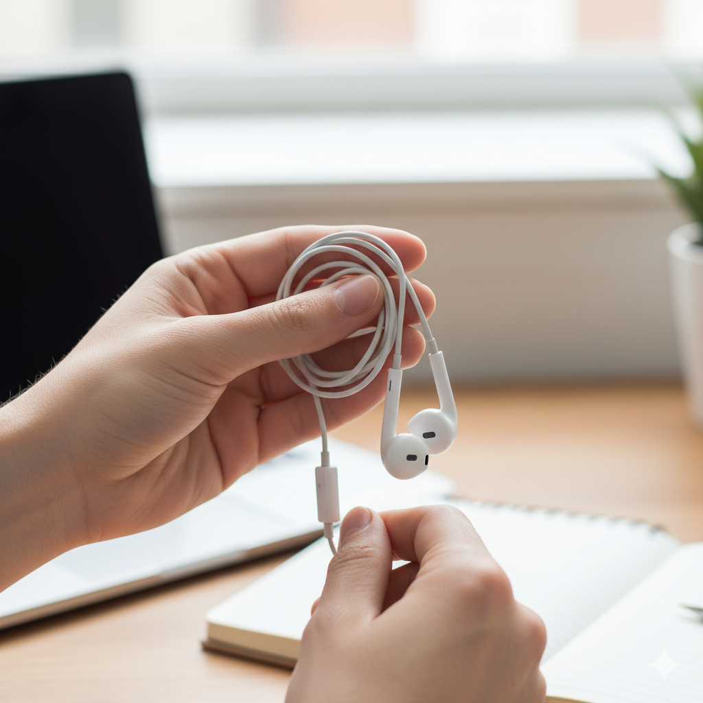 Saiba como organizar seus cabos e fones com rolinhos reciclados