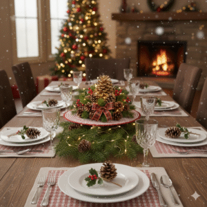 Saiba como montar centro de mesa natalino usando pinhas